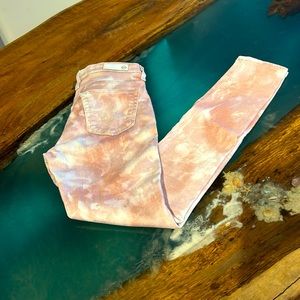 Adriano Goldschmied Brand pink tie-dye Jeans
